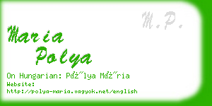 maria polya business card